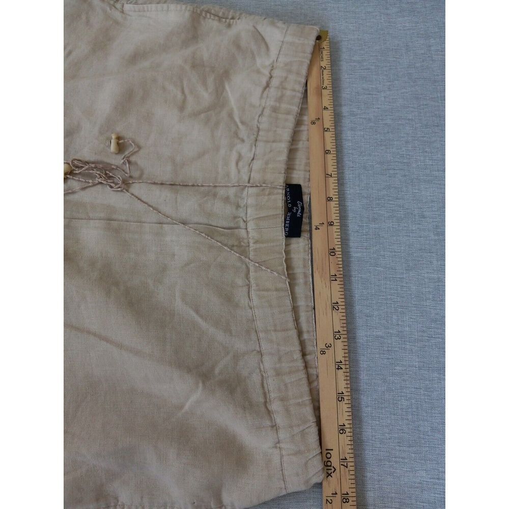 Elements By Arnold Zimberg Men Small Pure Linen Drawstrings Stretch Waist Short - Picture 5 of 10